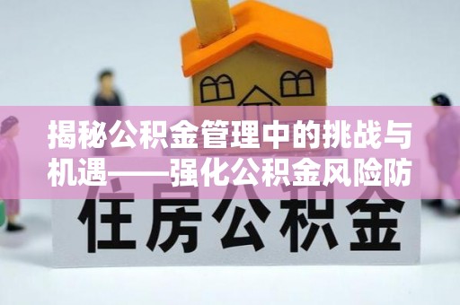镇坪揭秘公积金管理中的挑战与机遇——强化公积金风险防控的多维策略