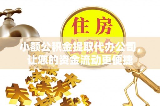 镇坪小额公积金提取代办公司，让您的资金流动更便捷