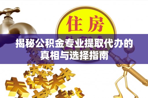 镇坪揭秘公积金专业提取代办的真相与选择指南
