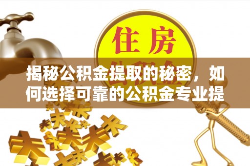 镇坪揭秘公积金提取的秘密，如何选择可靠的公积金专业提取代办服务