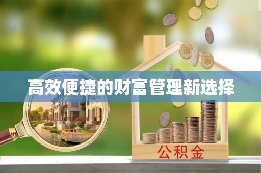 镇坪高效便捷的财富管理新选择